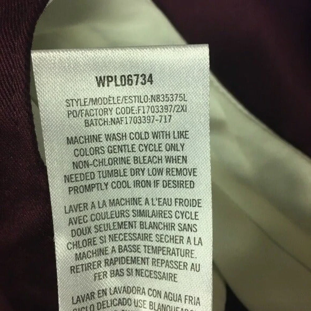 Nautica Boys 16 Regular Suit‎ Pants Burgundy New Zip Fly Holidays Dressy Look